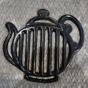 Black Cast Iron Teapot Trivet